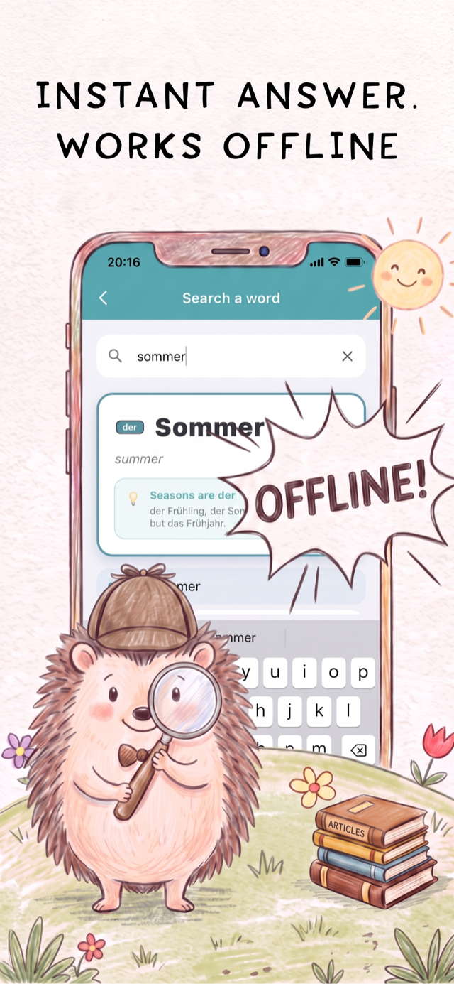 Der Die Das: instant answers that work offline